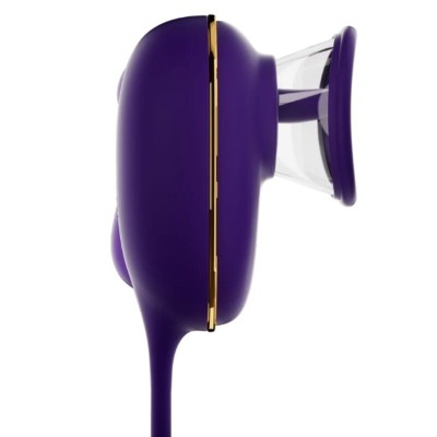 SHEEO SUCCIONADOR DE CLITORIS CON EFECTO LICKING Y ESTIMULADOR ANAL MORADO