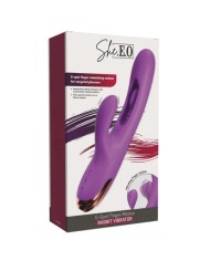 SHEEO VIBRADOR RABBIT PUNTO G CON MOVIMIENTO DIGITAL MORADO