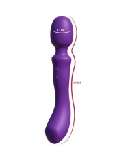 SHEEO WAND MASAJEADORA VIBRADORA DE DOBLE EXTREMO MORADA
