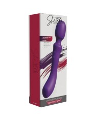 SHEEO WAND MASAJEADORA VIBRADORA DE DOBLE EXTREMO MORADA