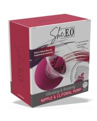 SHEEO BOMBA VIBRADORA Y GIRATORIA PARA PEZONES Y CLITORIS