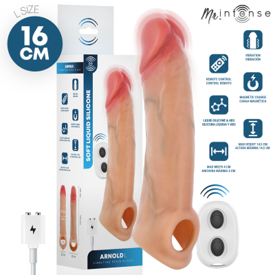 MR INTENSE ARNOLD L VIBRADOR FUNDA PENE SILICONA CONTROL REMOTO 16 CM O 45 CM