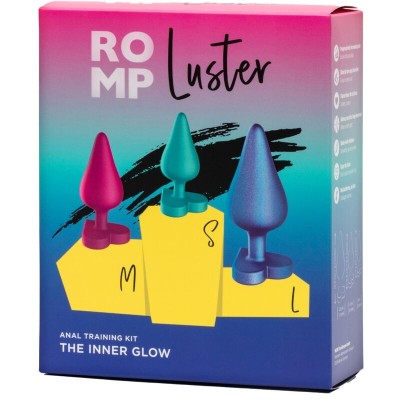 ROMP LUSTER KIT DE ENTRENAMIENTO ANAL S M L CON BASE EN FORMA DE CORAZON