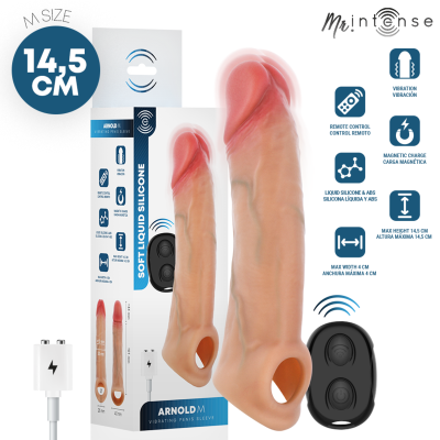 MR INTENSE ARNOLD M VIBRADOR FUNDA PENE SILICONA CONTROL REMOTO 145 CM O 4 CM