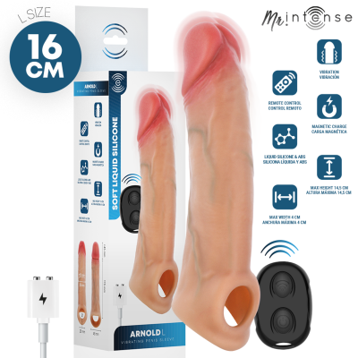 MR INTENSE ARNOLD L VIBRADOR FUNDA PENE SILICONA CONTROL REMOTO 16 CM O 45 CM