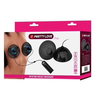 PRETTY LOVE ESTIMULADOR DE PEZONES GIRATORIO CON SUCCION NEGRO