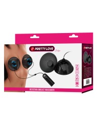 PRETTY LOVE ESTIMULADOR DE PEZONES GIRATORIO CON SUCCION NEGRO
