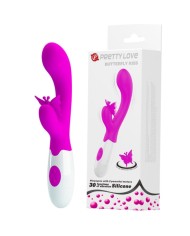 PRETTY LOVE BUTTERFLY KISS VIBRADOR RABBIT 30 FUNCIONES MORADO