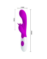 PRETTY LOVE BUTTERFLY KISS VIBRADOR RABBIT 30 FUNCIONES MORADO