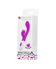 PRETTY LOVE BUTTERFLY KISS VIBRADOR RABBIT 30 FUNCIONES MORADO