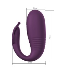 PRETTY LOVE KLAY VIBRADOR HUEVO CON EMPUJE APP CONTROL MORADO