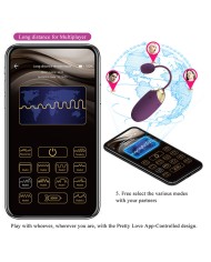 PRETTY LOVE KLAY VIBRADOR HUEVO CON EMPUJE APP CONTROL MORADO