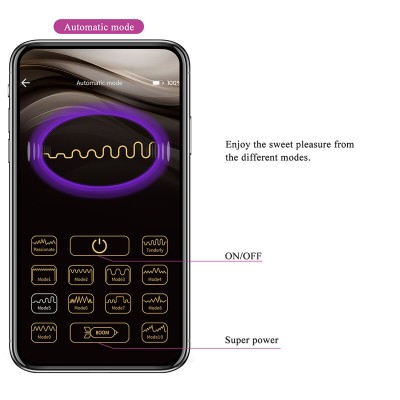 PRETTY LOVE KLAY VIBRADOR HUEVO CON EMPUJE APP CONTROL MORADO