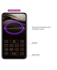PRETTY LOVE KLAY VIBRADOR HUEVO CON EMPUJE APP CONTROL MORADO