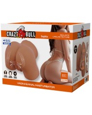 CRAZY BULL SOPHIA TRASERO FEMENINO REALISTA VIBRADOR SUCCIONADOR CON SONIDO 55 KG
