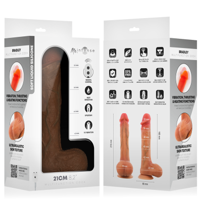 MR INTENSE BRADLEY DILDO VIBRADOR CON EFECTO CALOR Y CONTROL REMOTO 21 CM O 42 CM