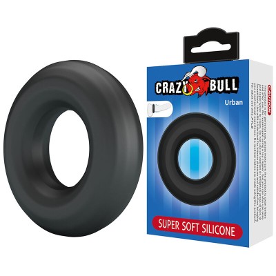 CRAZY BULL URBAN ANILLO PARA PENE SILICONA SUPER SOFT NEGRO
