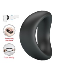 CRAZY BULL VALEN ANILLO PARA PENE ERGONOMICO SILICONA NEGRO