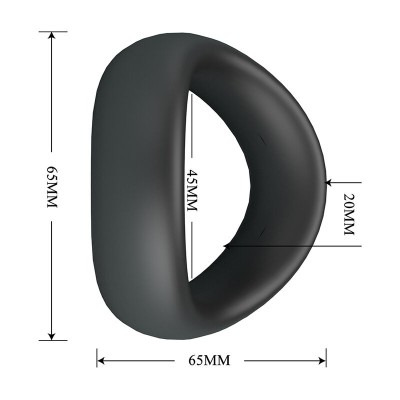 CRAZY BULL VALEN ANILLO PARA PENE ERGONOMICO SILICONA NEGRO