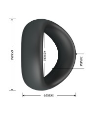 CRAZY BULL VALEN ANILLO PARA PENE ERGONOMICO SILICONA NEGRO