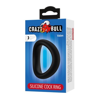CRAZY BULL VALEN ANILLO PARA PENE ERGONOMICO SILICONA NEGRO