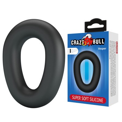 CRAZY BULL VESPER ANILLO PARA PENE SUPER SOFT SILICONA NEGRO