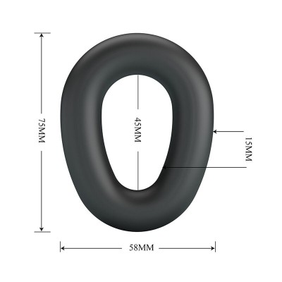 CRAZY BULL VESPER ANILLO PARA PENE SUPER SOFT SILICONA NEGRO