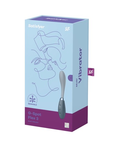SATISFYER G SPOT FLEX 3 MULTI VIBRADOR GRIS SATISFYER G SPOT FLEX 3 MULTI VIBRADOR GRIS