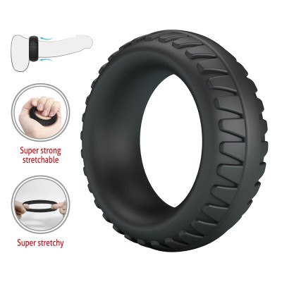 CRAZY BULL MERRITT ANILLO PARA PENE TEXTURIZADO SILICONA NEGRO