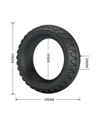 CRAZY BULL MERRITT ANILLO PARA PENE TEXTURIZADO SILICONA NEGRO