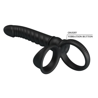 PRETTY LOVE MERRITT VIBRADOR ANAL CON ANILLO Y VIBRACION NEGRO