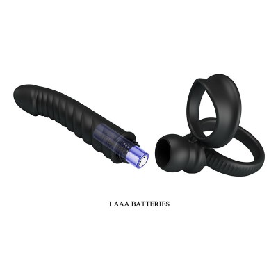PRETTY LOVE MERRITT VIBRADOR ANAL CON ANILLO Y VIBRACION NEGRO