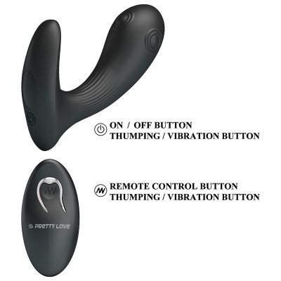 PRETTY LOVE MIRABELLE VIBRADOR PROSTATICO CON CONTROL REMOTO