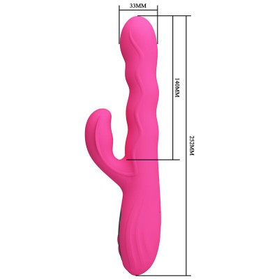 PRETTY LOVE WINTERS VIBRADOR RABBIT MULTIFUNCION CON PANTALLA LED ROSA
