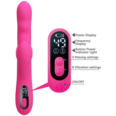 PRETTY LOVE WINTERS VIBRADOR RABBIT MULTIFUNCION CON PANTALLA LED ROSA