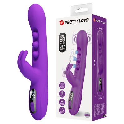 PRETTY LOVE SABIEN VIBRADOR RABBIT CON ESTIMULACION POR GOLPETEOS Y LED MORADO