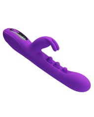 PRETTY LOVE SABIEN VIBRADOR RABBIT CON ESTIMULACION POR GOLPETEOS Y LED MORADO