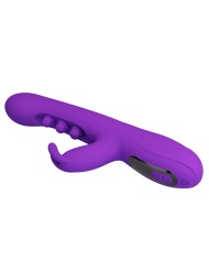 PRETTY LOVE SABIEN VIBRADOR RABBIT CON ESTIMULACION POR GOLPETEOS Y LED MORADO