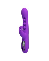 PRETTY LOVE SABIEN VIBRADOR RABBIT CON ESTIMULACION POR GOLPETEOS Y LED MORADO