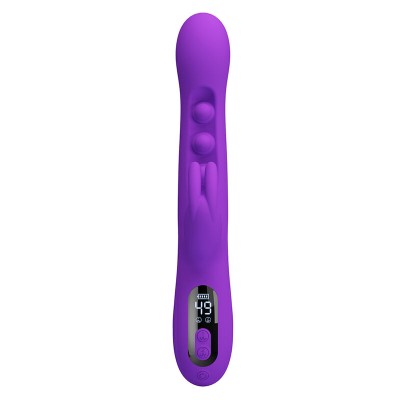 PRETTY LOVE SABIEN VIBRADOR RABBIT CON ESTIMULACION POR GOLPETEOS Y LED MORADO
