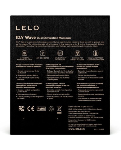 LELO IDA WAVE MASAJEADOR PAREJAS NEGRO LELO IDA WAVE MASAJEADOR PAREJAS NEGRO