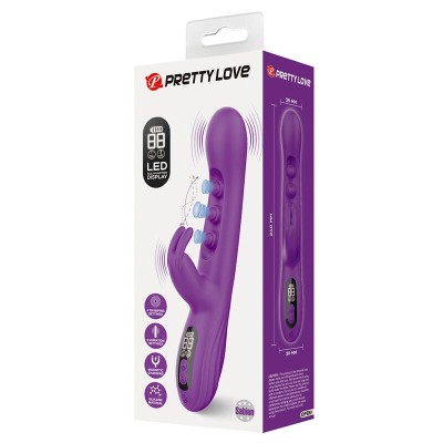 PRETTY LOVE SABIEN VIBRADOR RABBIT CON ESTIMULACION POR GOLPETEOS Y LED MORADO