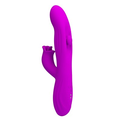 PRETTY LOVE YALANDA VIBRADOR RABBIT OSCILANTE CON PANTALLA LED MORADO
