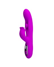 PRETTY LOVE YALANDA VIBRADOR RABBIT OSCILANTE CON PANTALLA LED MORADO