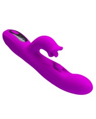 PRETTY LOVE YALANDA VIBRADOR RABBIT OSCILANTE CON PANTALLA LED MORADO