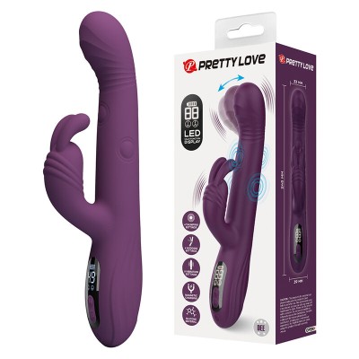 PRETTY LOVE DEE VIBRADOR RABBIT MULTIFUNCION OSCILANTE Y PERCUTOR MORADO