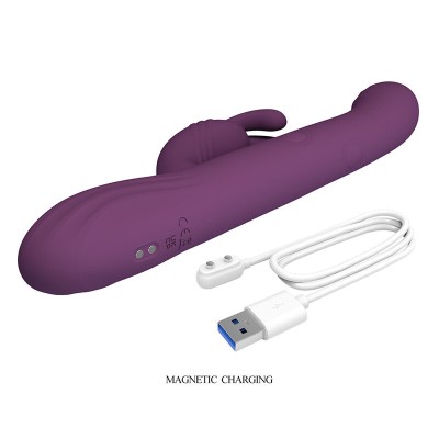 PRETTY LOVE DEE VIBRADOR RABBIT MULTIFUNCION OSCILANTE Y PERCUTOR MORADO