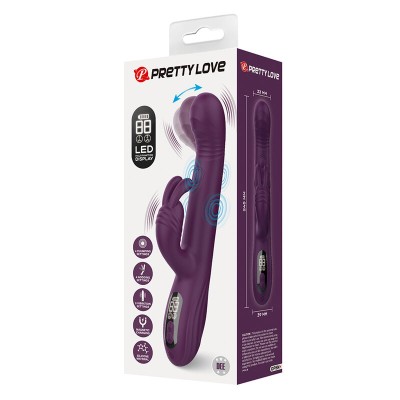 PRETTY LOVE DEE VIBRADOR RABBIT MULTIFUNCION OSCILANTE Y PERCUTOR MORADO