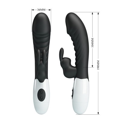 PRETTY LOVE NAUGHTY BUNNY VIBRADOR RABBIT 30 FUNCIONES NEGRO
