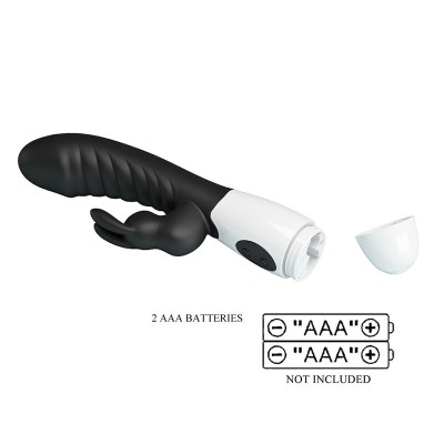 PRETTY LOVE NAUGHTY BUNNY VIBRADOR RABBIT 30 FUNCIONES NEGRO